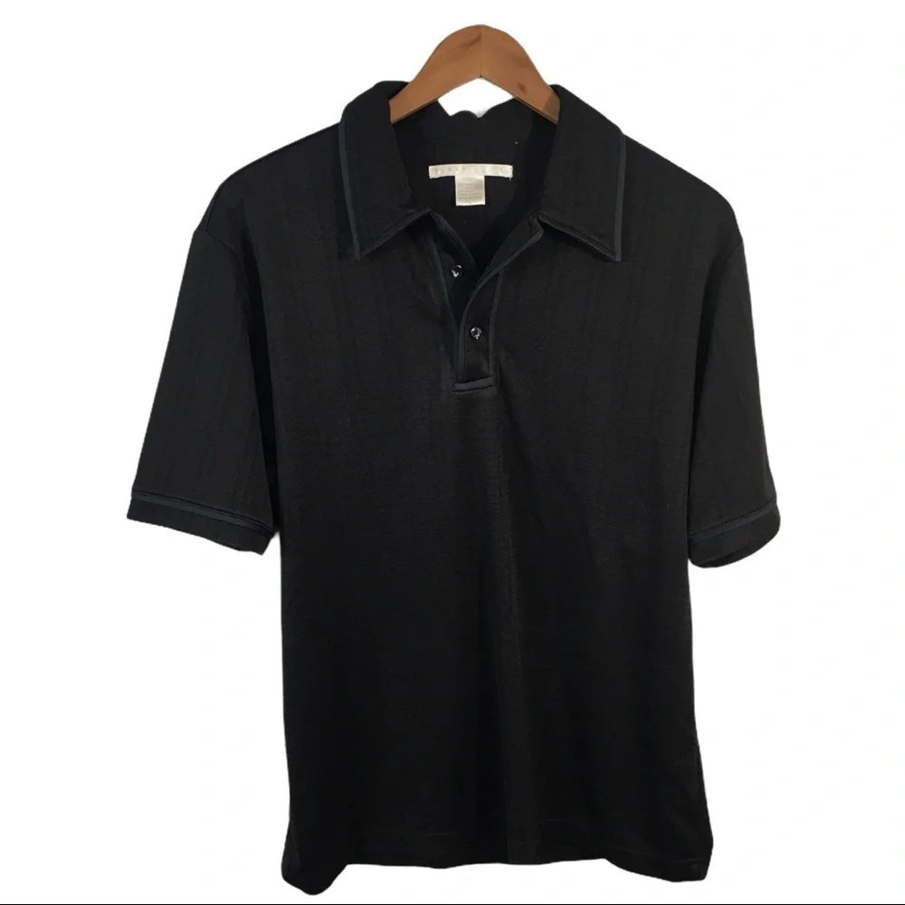 PO224 Perry Ellis Polyester Club Polo Shirt L